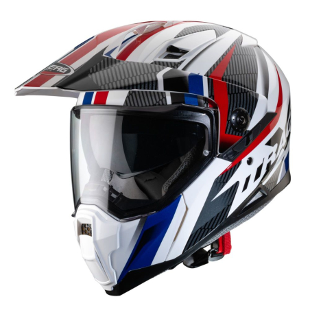 CASQUE CABERG XTRACE SAVANA BLANC/ROUGE/BLEU