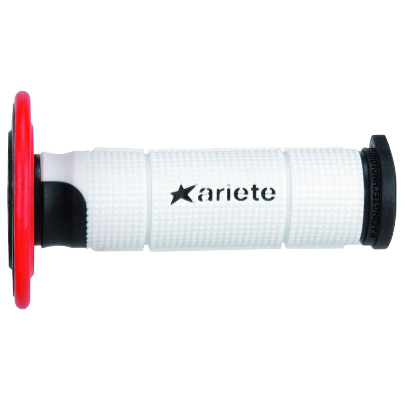 POIGNEES ARIETE TRINITY TRIPLE DENSITE BLANC-NOIR-ROUGE Poignée moto cross