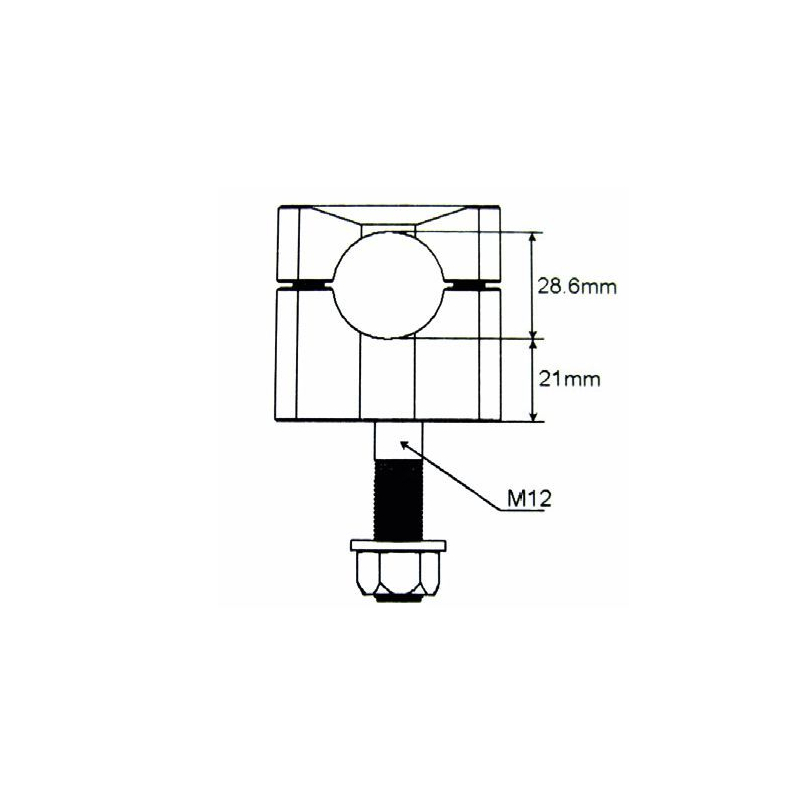 PONTETS TD 28MM SILVER Guidon moto cross