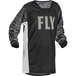 MAILLOT FLY KINETIC MESH NOIR BLANC/GRIS ENFANT Maillot cross enfant