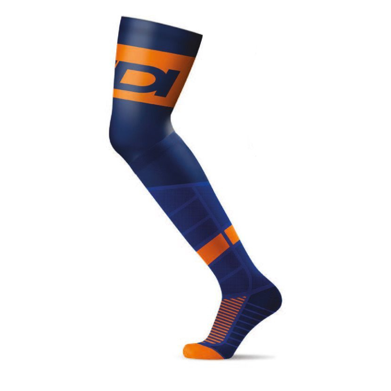 CHAUSSETTES EXTRA LONGUE MUD TRAIL ORANGE/BLEU Chaussette moto cross