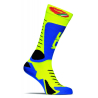 CHAUSSETTES TONY CAIROLI BLEU ROYAL-JAUNE FLUO Chaussette moto cross