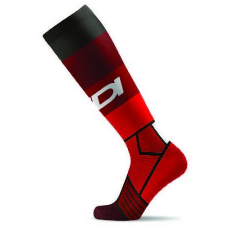 CHAUSSETTES LUDOS ROUGE/ROUGE/BLANC Chaussette moto cross