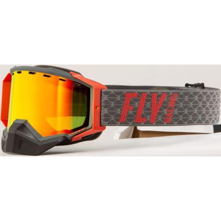 MASQUE FLY ZONE SNOW GRIS/ROUGE Lunette moto cross