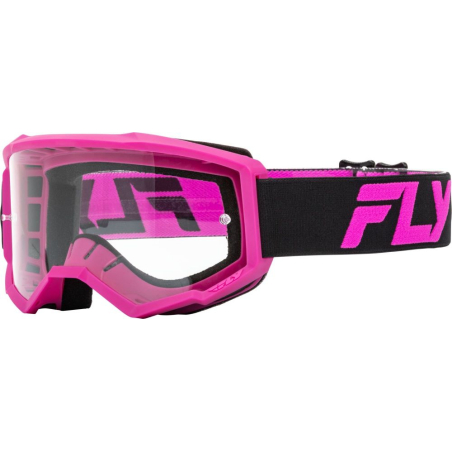 LUNETTE CROSS FLY FOCUS NOIR/ROSE Lunette moto cross