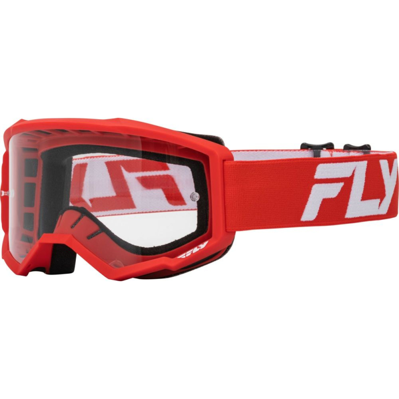 LUNETTE CROSS FLY FOCUS ROUGE/BLANC Lunette moto cross