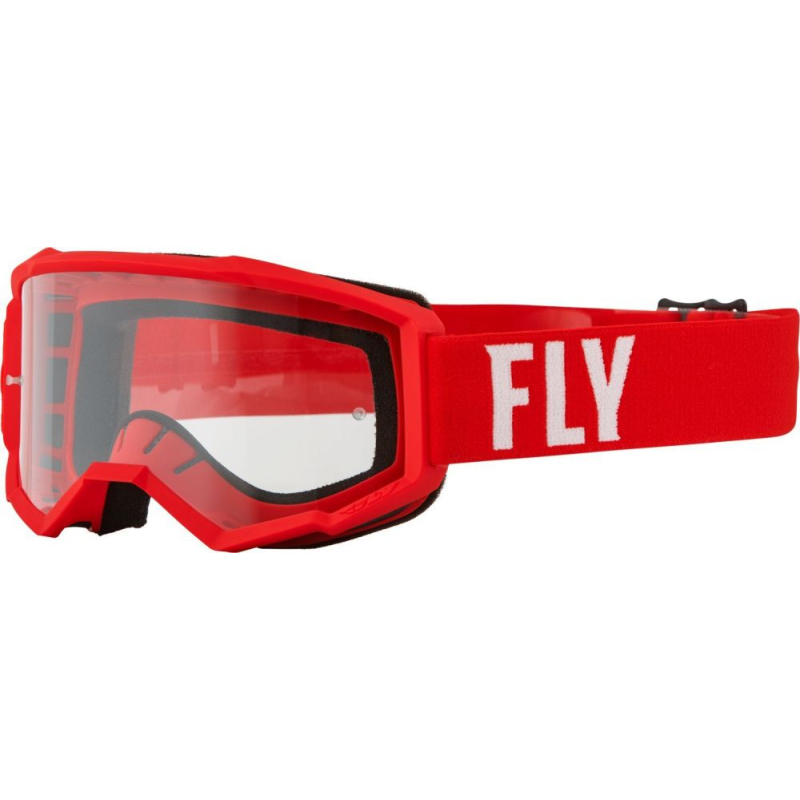 MASQUE FLY FOCUS ROUGE/BLANC ENFANT Lunette moto cross enfant