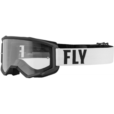 MASQUE FLY FOCUS BLANC/NOIR ENFANT Lunette moto cross enfant