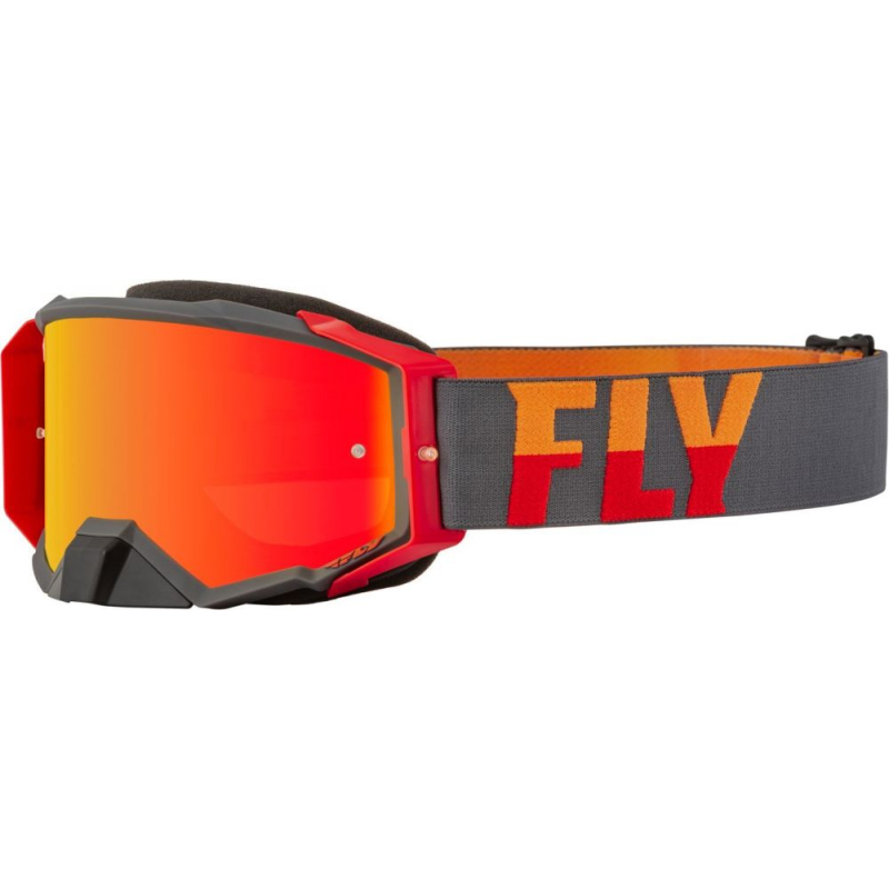 MASQUE FLY ZONE PRO GRIS/ROUGE Lunette moto cross
