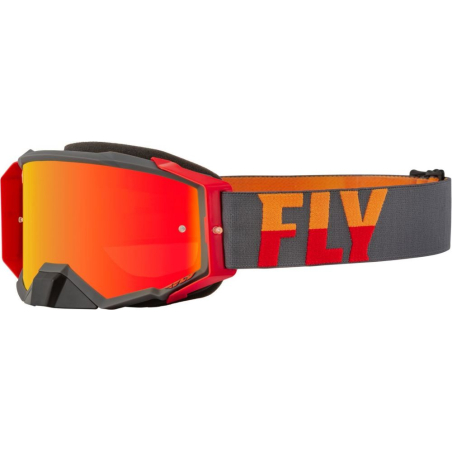 MASQUE FLY ZONE PRO GRIS/ROUGE Lunette moto cross