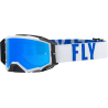 MASQUE FLY ZONE PRO BLANC/BLEU Lunette moto cross