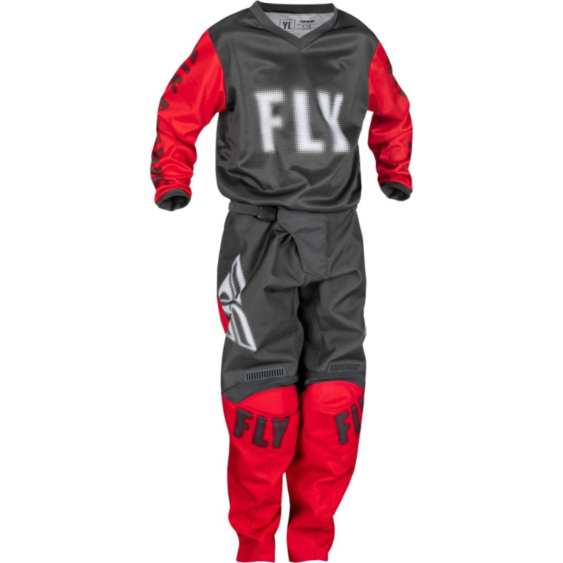 PANTALON FLY F-16 GRIS/ROUGE Pantalon moto cross enfant