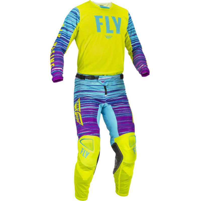 MAILLOT FLY KINETIC MESH L.E. JAUNE FLUO/BLEU/MAGENTA Maillot moto cross