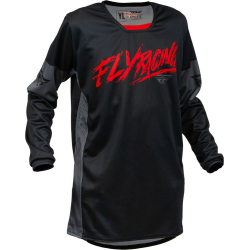 MAILLOT FLY KINETIC KHAOS NOIR/ROUGE/GRIS