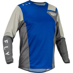 MAILLOT FLY KINETIC JET BLEU/GRIS/BLANC Maillot moto cross