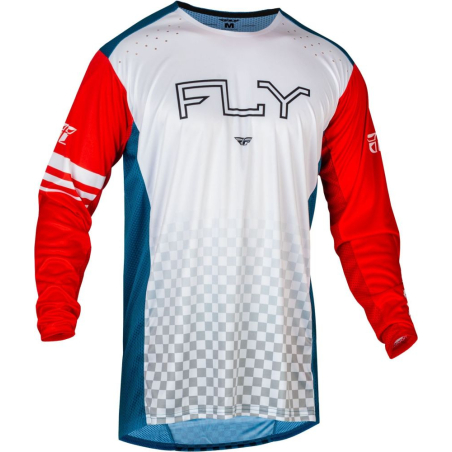 MAILLOT CROSS FLY RAYCE ROUGE/BLANC/BLEU Maillot moto cross