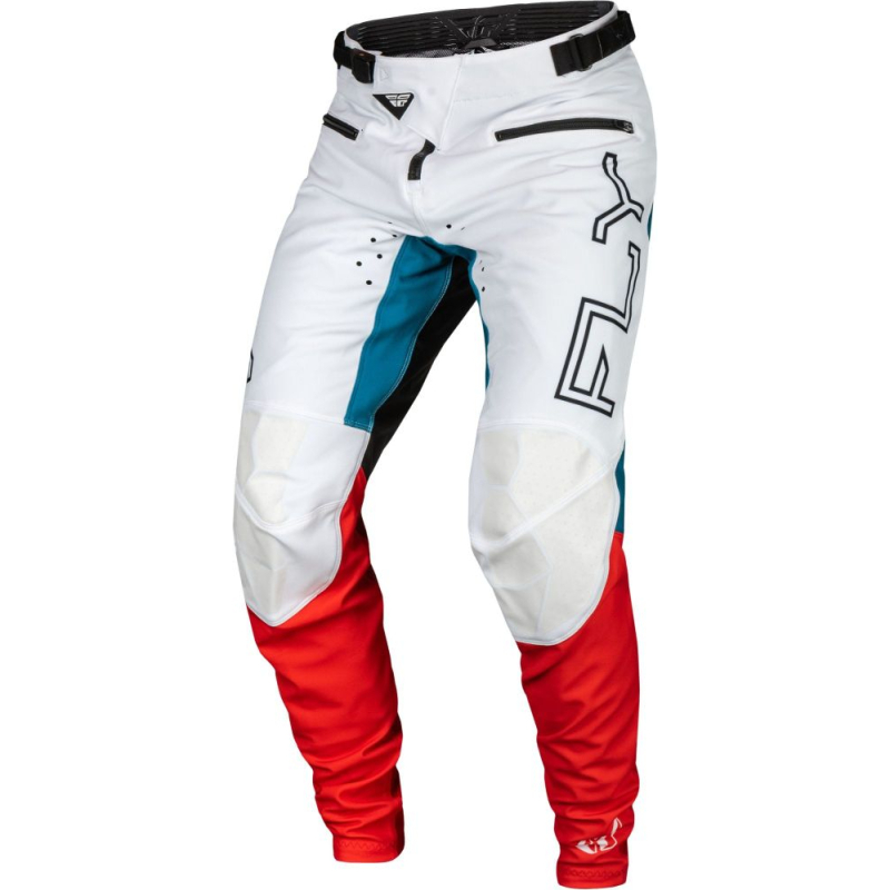 PANTALON CROSS ENFANT FLY RAYCE ROUGE/BLANC/BLEU Pantalon moto cross enfant