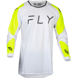 MAILLOT CROSS FLY EVO BLANC/JAUNE FLUO