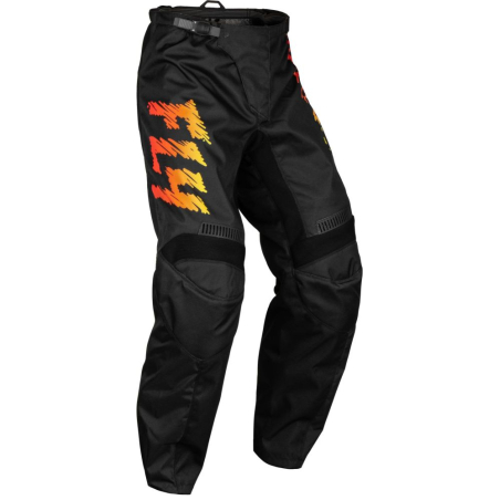 PANTALON CROSS FLY F-16 NOIR/JAUNE/ORANGE ENFANT Pantalon moto cross enfant