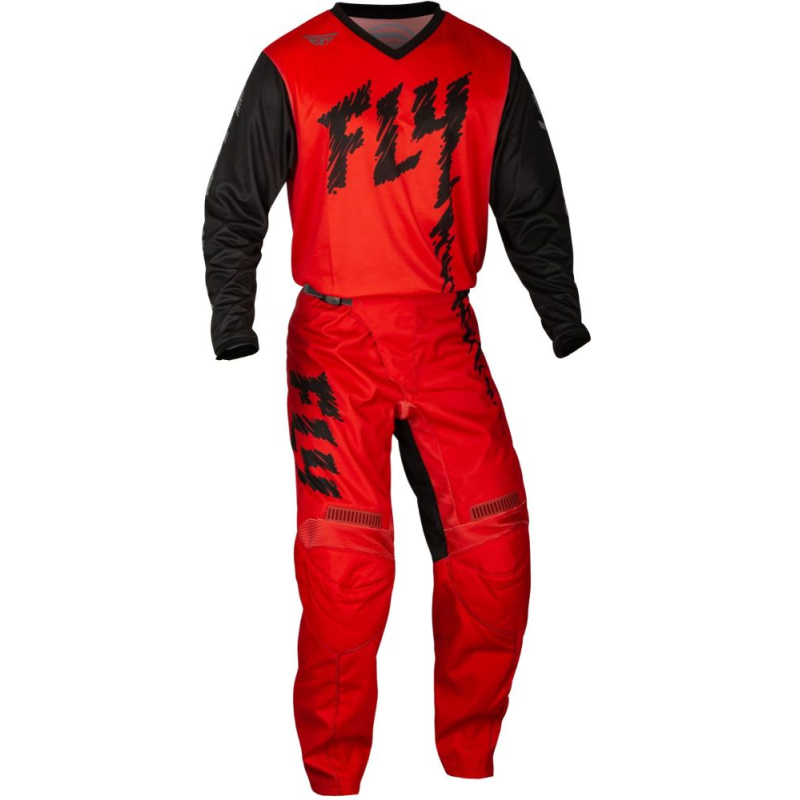 PANTALON CROSS FLY F-16 ROUGE/NOIR ENFANT Pantalon moto cross enfant