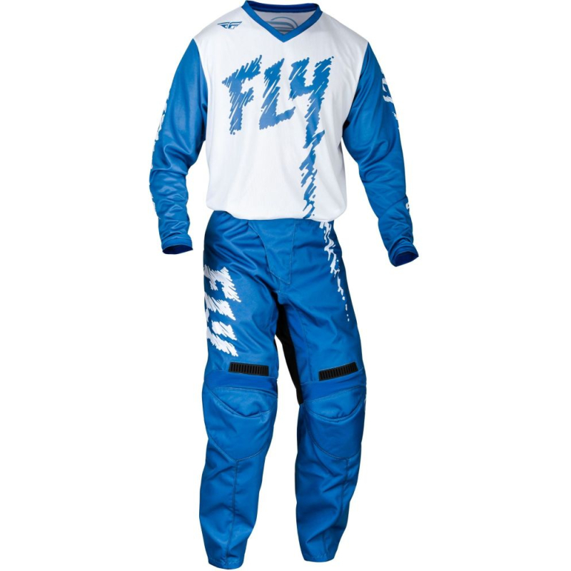 PANTALON CROSS FLY F-16 TRUE BLUE/BLANC ENFANT Pantalon moto cross enfant