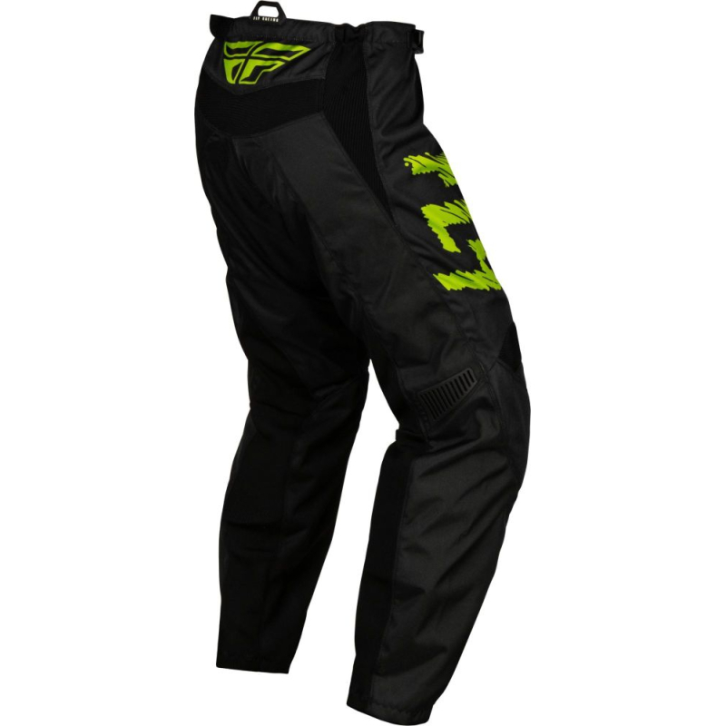 PANTALON CROSS FLY F-16 NOIR/NEON VERT ENFANT Pantalon moto cross enfant