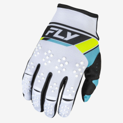 GANTS CROSS FLY KINETIC PRIX BLANC/NOIR/JAUNE FLUO