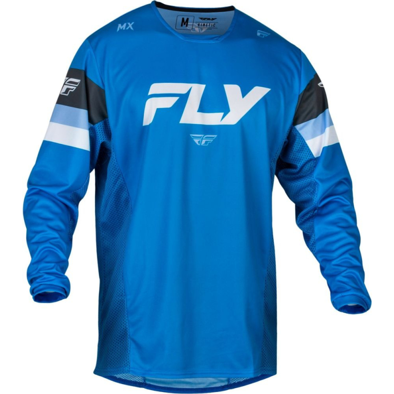 MAILLOT CROSS FLY KINETIC PRIX BLEU CLAIR/BLANC Maillot moto cross