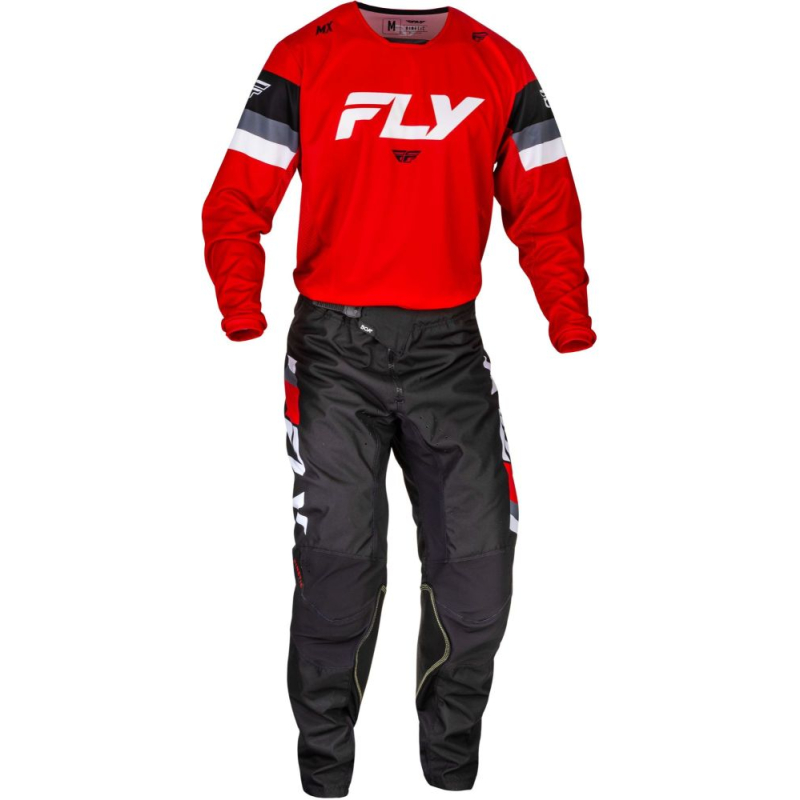 MAILLOT CROSS FLY KINETIC PRIX ROUGE/GRIS/BLANC Maillot moto cross