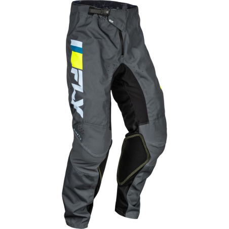 PANTALON CROSS FLY KINETIC PRIX ICE GRIS/JAUNE FLUO ENFANT Pantalon moto cross enfant