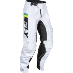 PANTALON CROSS FLY KINETIC PRIX BLANC/NOIR/JAUNE FLUO