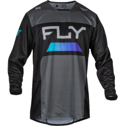 MAILLOT CROSS FLY KINETIC RELOAD CHARCOAL/BLEU IRIDIUM