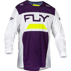 MAILLOT CROSS FLY KINETIC RELOAD VIOLET/BLANC/JAUNE FLUO