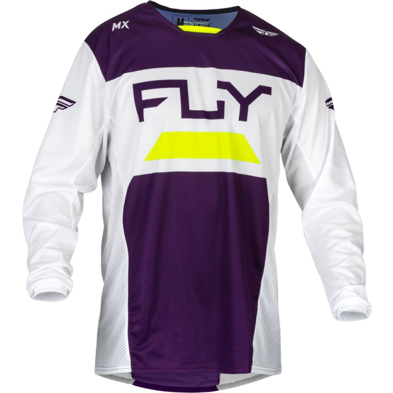MAILLOT CROSS FLY KINETIC RELOAD VIOLET/BLANC/JAUNE FLUO Maillot moto cross
