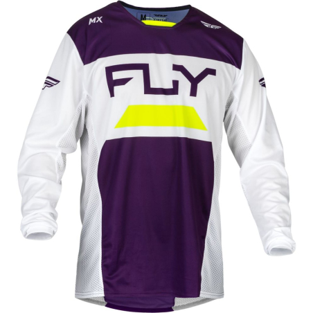 MAILLOT CROSS FLY KINETIC RELOAD VIOLET/BLANC/JAUNE FLUO Maillot moto cross