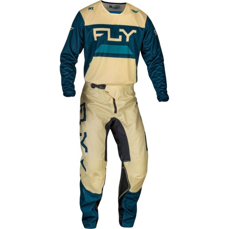 PANTALON CROSS FLY KINETIC RELOAD IVOIRE/BLEU Pantalon moto cross