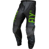 PANTALON CROSS FLY KINETIC PRODIGY CHARCOAL/NEON GREEN/TRUE BLUE ENFANT Pantalon moto cross enfant