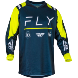 MAILLOT CROSS FLY F-16 BLEU/JAUNE FLUO