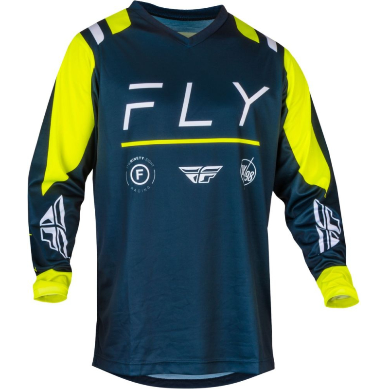 MAILLOT CROSS FLY F-16 BLEU/JAUNE FLUO Maillot moto cross