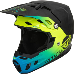 CASQUE FLY CARBONE FORMULA CC CENTRUM NOIR/BLEU/JAUNE FLUO Casque moto cross