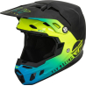 CASQUE FLY CARBONE FORMULA CC CENTRUM NOIR/BLEU/JAUNE FLUO Casque moto cross