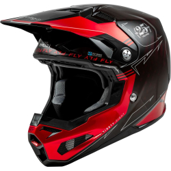 CASQUE CROSS FLY FORMULA S CARBON LEGACY ROUGE CARBONE/NOIR