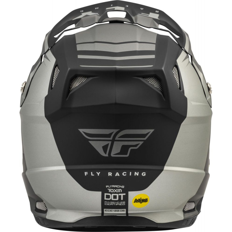 CASQUE FLY TOXIN TRANSFER 2021 GRIS/NOIR MAT Casque moto cross