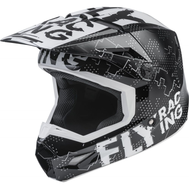 CASQUE FLY KINETIC SCAN NOIR/BLANC Casque cross enfant