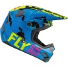 CASQUE FLY KINETIC SCAN BLEU/JAUNE FLUO/ROSE Casque cross enfant