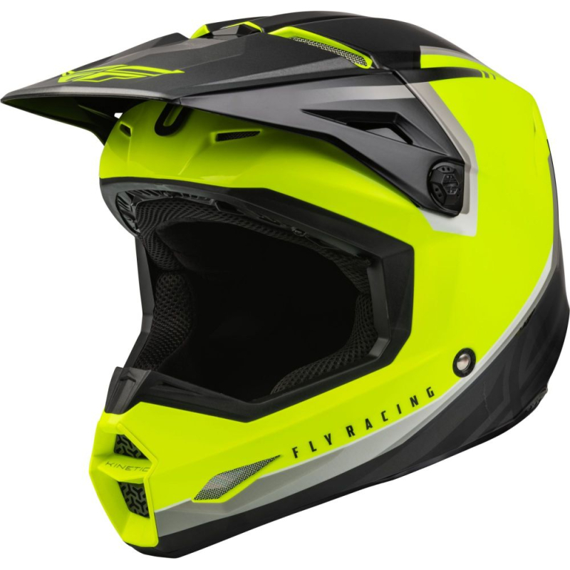 CASQUE FLY KINETIC VISION JAUNE FLUO/NOIR Casque moto cross