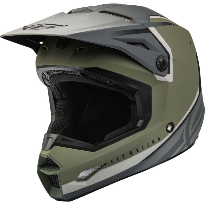 CASQUE FLY KINETIC VISION VERT OLIVE MAT/GRIS Casque moto cross
