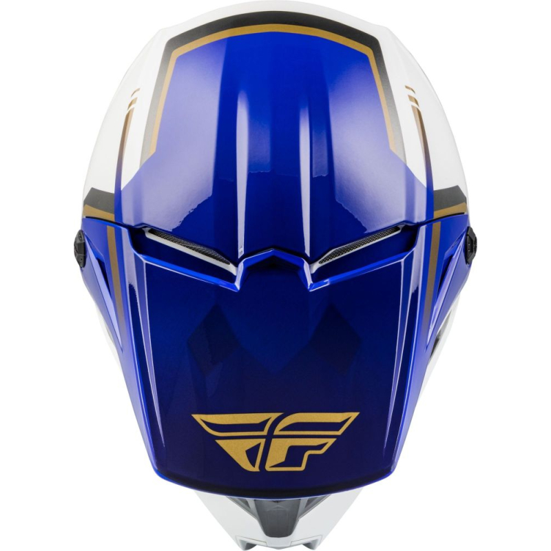 CASQUE FLY KINETIC VISION BLANC/BLEU Casque moto cross