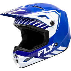 CASQUE CROSS FLY KINETIC MENACE BLEU/BLANC